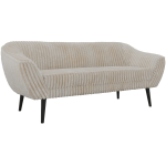 Sofa PIRS 3 - beżowy, sztruks - nóżki,  czarny