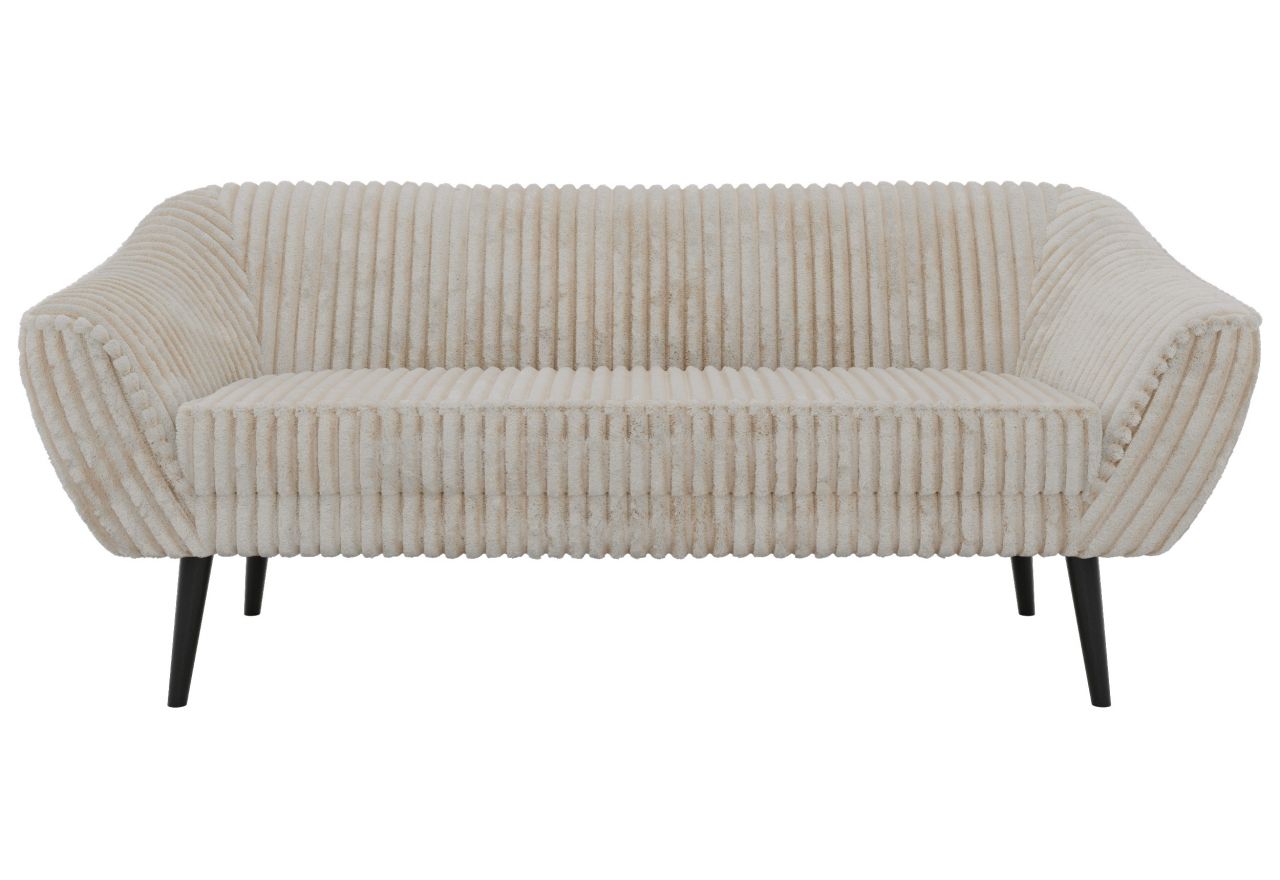 Sofa PIRS 3 - beżowy, sztruks - nóżki,  czarny