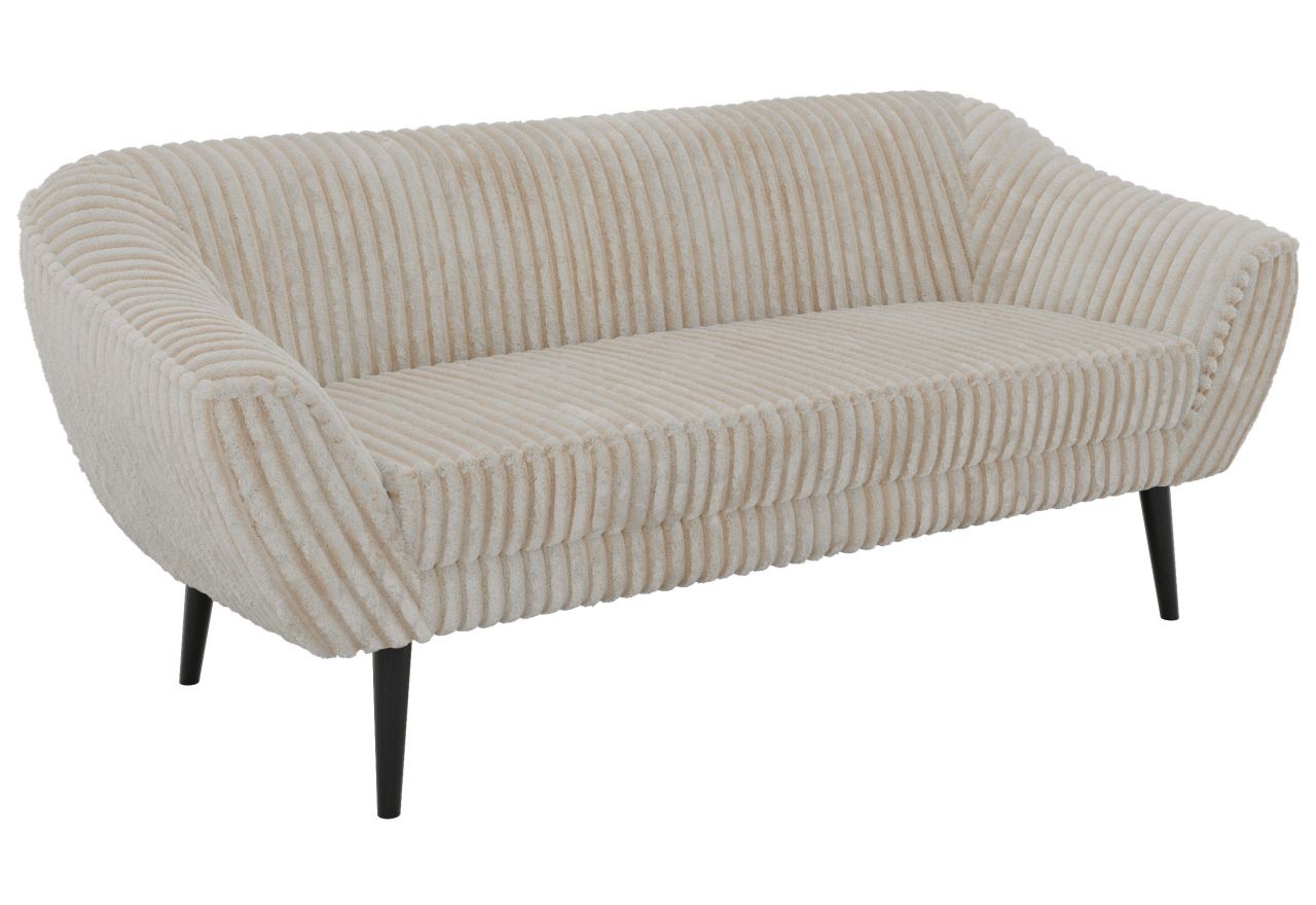 Sofa PIRS 3 - beżowy, sztruks - nóżki,  czarny