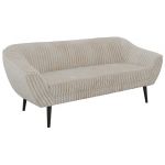 Sofa PIRS 3 - beżowy, sztruks - nóżki,  czarny