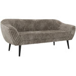 Sofa PIRS 3 - jasnobrązowy, sztruks - nóżki,  czarny