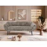 Sofa PIRS 3 - jasnobrązowy, sztruks - nóżki,  czarny