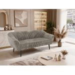 Sofa PIRS 3 - jasnobrązowy, sztruks - nóżki,  czarny