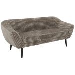 Sofa PIRS 3 - jasnobrązowy, sztruks - nóżki,  czarny