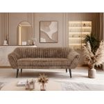 Sofa PIRS 3 - brązowy, sztruks - nóżki,  czarny