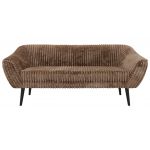 Sofa PIRS 3 - brązowy, sztruks - nóżki,  czarny