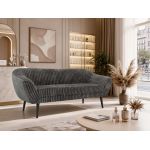 Sofa PIRS 3 - szary, sztruks - nóżki,  czarny