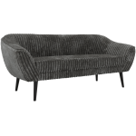 Sofa PIRS 3 - szary, sztruks - nóżki,  czarny