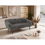 Sofa PIRS 3 - szary, sztruks - nóżki,  czarny