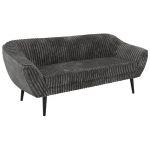 Sofa PIRS 3 - szary, sztruks - nóżki,  czarny