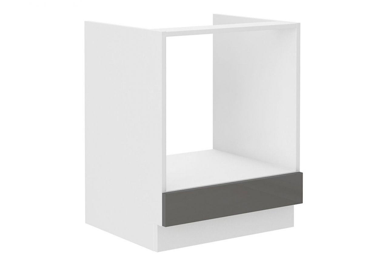 Modułowe meble kuchenne, zestaw do kuchni w połysku 260 cm SANTOS - Biały / szary połysk