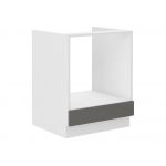 Modułowe meble kuchenne, zestaw do kuchni w połysku 260 cm SANTOS - Biały / szary połysk