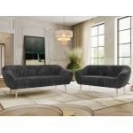 Zestaw PIRS 3+2 - szary, sztruks - nóżki,  buk