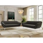 Zestaw PIRS 3+3 - ciemnoszary, welwet - nóżki,  biały