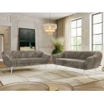 Zestaw PIRS 3+3 - jasnobrązowy, sztruks - nóżki,  biały