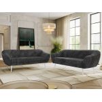 Zestaw PIRS 3+3 - szary, sztruks - nóżki,  biały