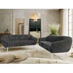 Zestaw PIRS 3+3 - szary, sztruks - nóżki,  biały