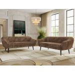 Zestaw PIRS 3+3 - brązowy, sztruks - nóżki,  czarny