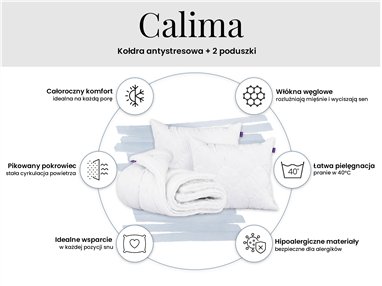 Zestaw Calima - kołdra antystresowa 200x220 + 2 poduszki 40x80