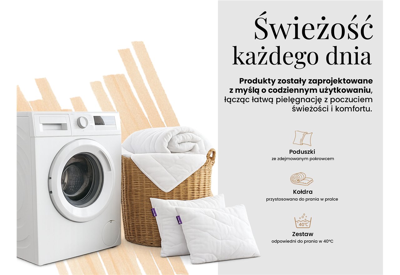 Zestaw Natena - kołdra całoroczna 160x200 + 2 poduszki 40x80