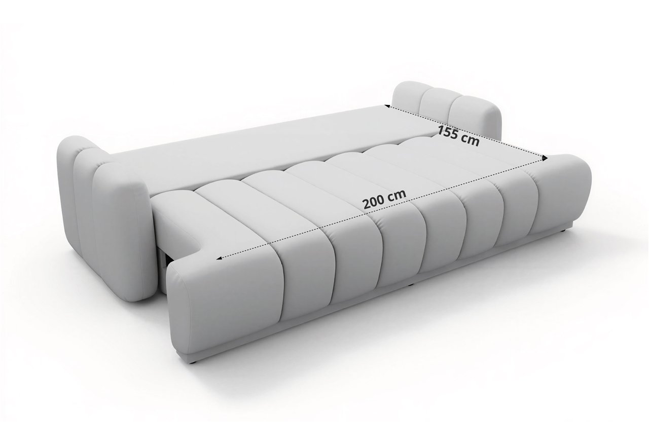 Sofa ACCORDO - jasnobrązowy, sztruks