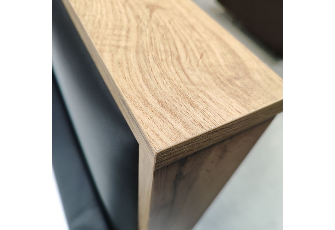 Łóżko kontynentalne ALBERO 2 KING DUO 200x200 - Soft 11 - czarna ekoskóra - OUTLETU