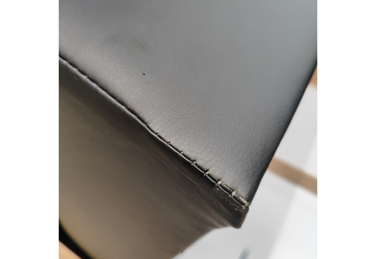 Łóżko kontynentalne ALBERO 2 KING DUO 200x200 - Soft 11 - czarna ekoskóra - OUTLETU