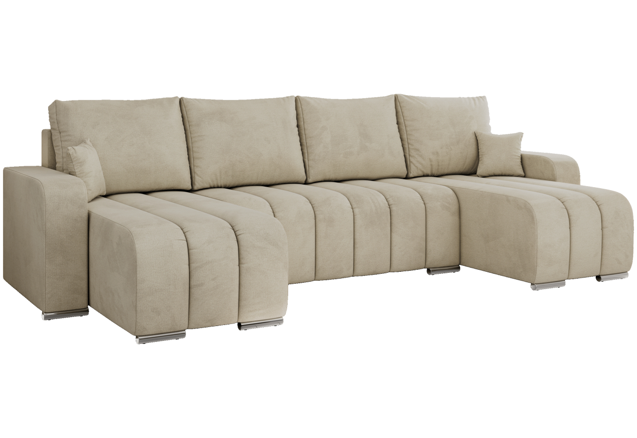 Narożnik KIRASSO U - Monolith 02 - beżowy - OUTLETU