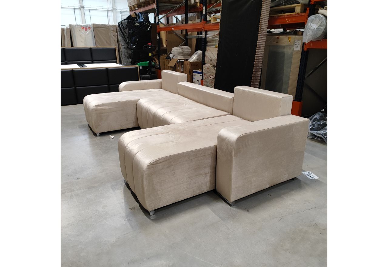 Narożnik KIRASSO U - Monolith 02 - beżowy - OUTLETU