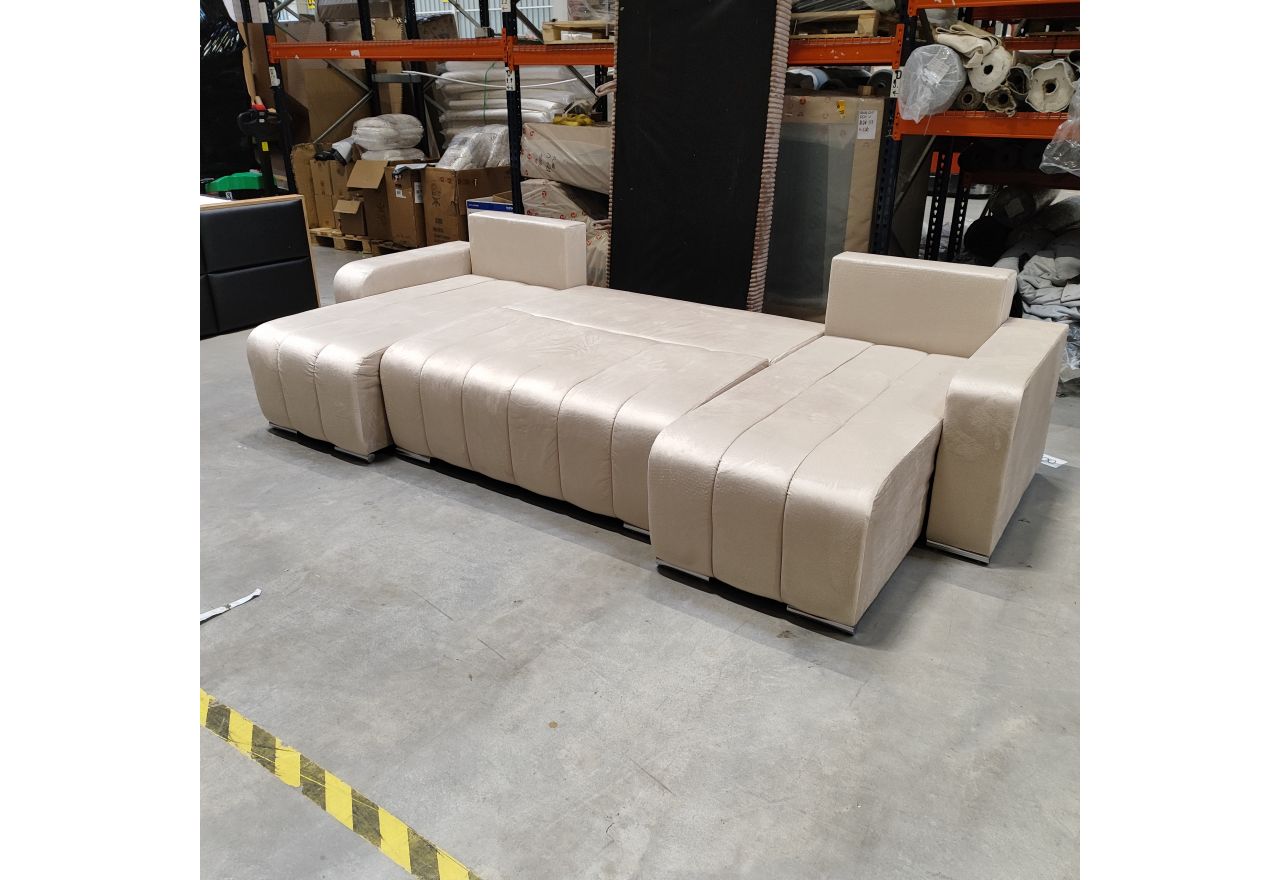 Narożnik KIRASSO U - Monolith 02 - beżowy - OUTLETU