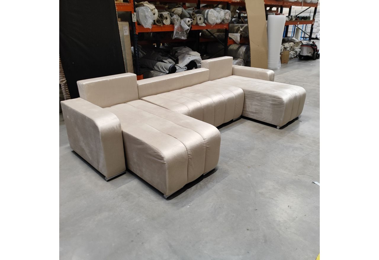 Narożnik KIRASSO U - Monolith 02 - beżowy - OUTLETU