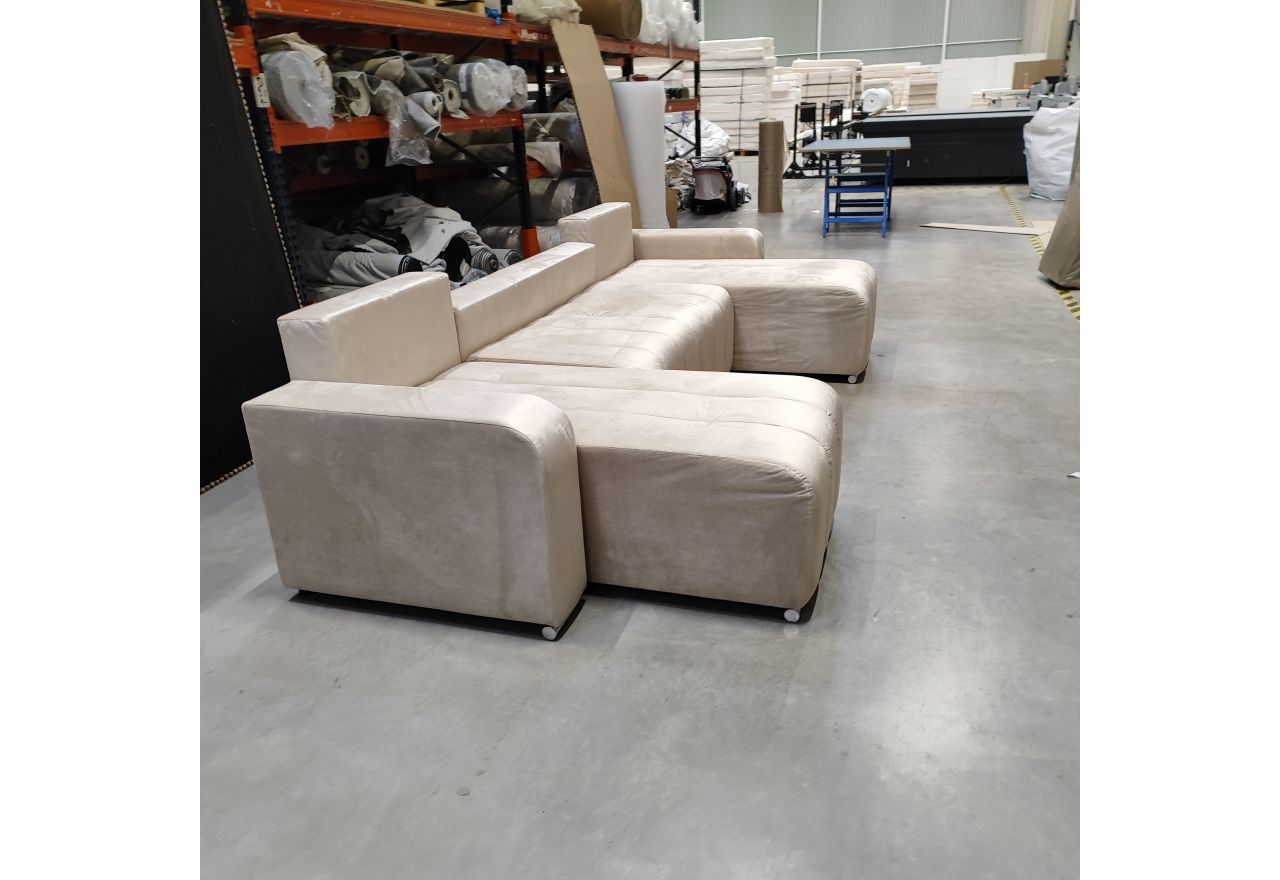 Narożnik KIRASSO U - Monolith 02 - beżowy - OUTLETU