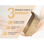 Łóżko tapicerowane NIRA CLASSIC 200x200 - materac multipocket - ciemnoszary, plusz