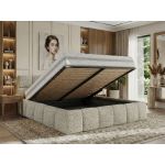 Łóżko tapicerowane NIRA CLASSIC 200x200 - beżowy, struktura