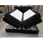 Łóżko kontynentalne TILIANO KING 160x200 - Tilia 100 - czarny - OUTLET