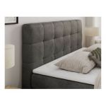 Łóżko kontynentalne LUKA KING 120x200 - Monolith 92 - ciemny szary - OUTLET