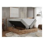 Łóżko kontynentalne ALBERO 2 180x200 - Matana 01 - jasny szary - OUTLET