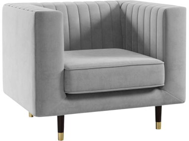 Wygodny fotel tapicerowany na wysokich nóżkach z opcją wyboru tkaniny - ELMO / Paros 05