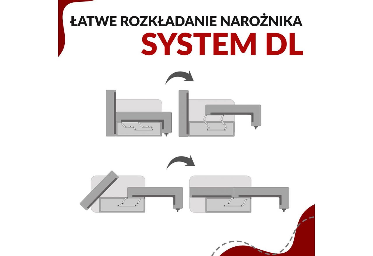 Narożnik NELSON L - Tilia 17 - brązowy - OUTLET