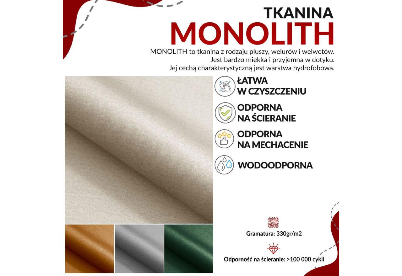 Narożnik MADRITO U - Monolith 15 - brązowy - OUTLET