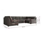 Narożnik COMODO U - Monolith 92 - ciemny szary - OUTLET