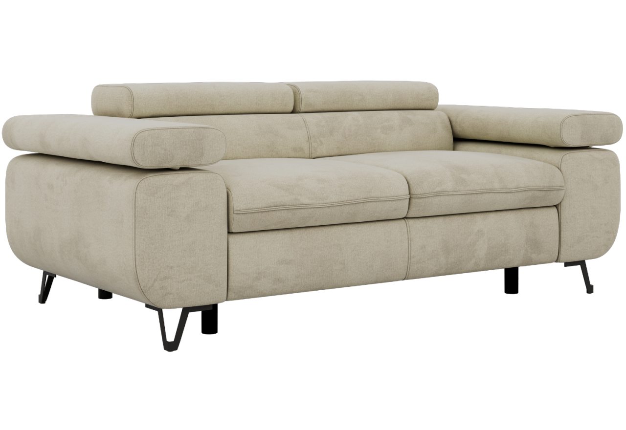 Sofa PETER 2 - kremowy, welwet
