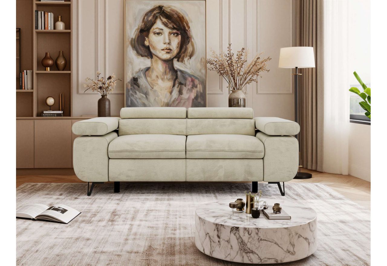 Sofa PETER 2 - kremowy, welwet