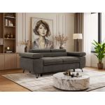 Sofa PETER 2 - ciemnoszary, welwet