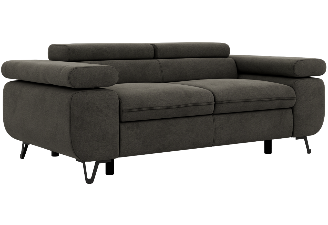 Sofa PETER 2 - ciemnoszary, welwet
