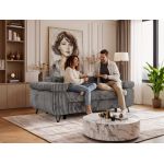 Sofa PETER 2 - ciemnoszary, welwet