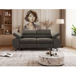 Sofa PETER 2 - ciemnoszary, welwet