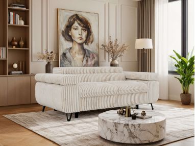 Sofa PETER 2 - beżowy, sztruks