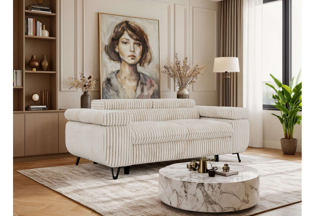 Sofa PETER 2 - beżowy, sztruks