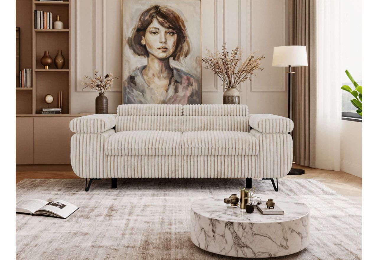 Sofa PETER 2 - beżowy, sztruks